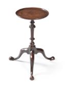 A George III mahogany candle stand