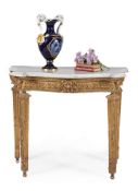 A George III giltwood console table