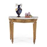 A George III giltwood console table