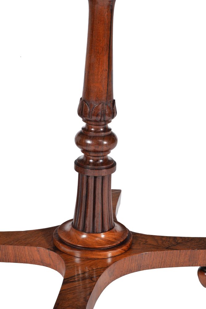 ϒ A Regency rosewood pedestal occasional table - Image 4 of 6