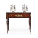 A Regency mahogany and gilt metal mounted secretaire side table