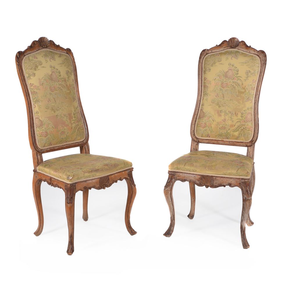 A set of four Danish carved and gilded beech side chairs - Image 2 of 9
