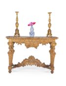 An Italian giltwood side table