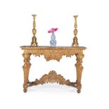 An Italian giltwood side table