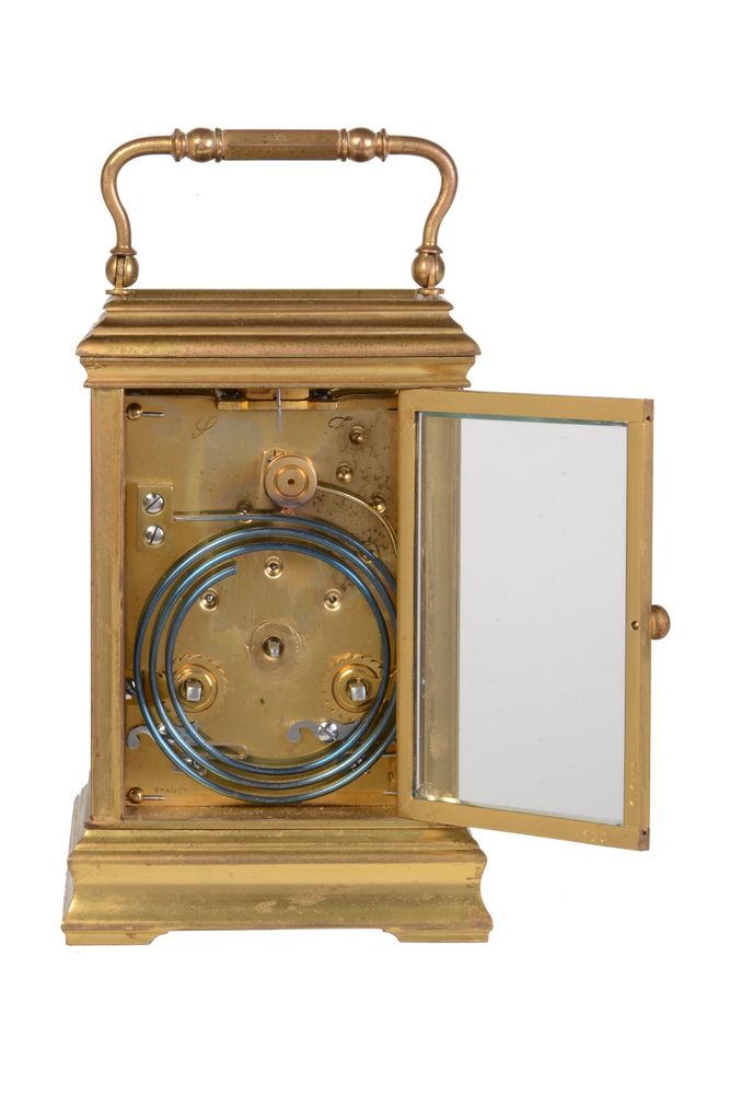 A French gilt brass carriage clock - Image 3 of 3