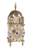 A rare Charles II brass lantern clock Edward Webb