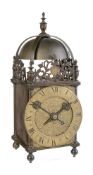 A second period brass lantern clock with later spring movementThe front fret signed for William Selw
