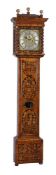 A walnut and floral marquetry eight-day longcase clock