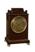 A fine George IV brass mounted carriage clock with pull-trip repeat