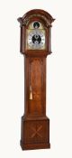 A fine and rare George II parquetry inlaid oak eight-day grande-sonnerie striking and chiming longca