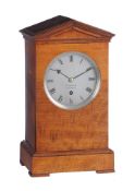 A fine early Victorian mahogany small library mantel timepiece