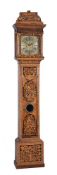 A William III walnut and floral marquetry eight-day longcase clock of one month duration