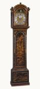 ϒ A George III tortoiseshell japanned eight-day longcase clock with rocking ship automaton