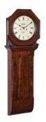 A Victorian mahogany weight-driven ‘Norwich’ type drop dial wall clock