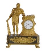 A fine French Empire ormolu figural mantel clock ‘Hercules’