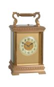 A French gilt brass carriage clock with push-button repeat