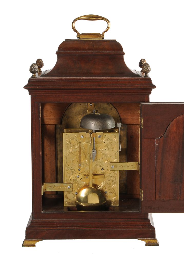 A George III brass mounted mahogany table clock - Image 2 of 2