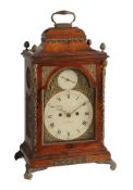 A George III brass mounted mahogany table clock