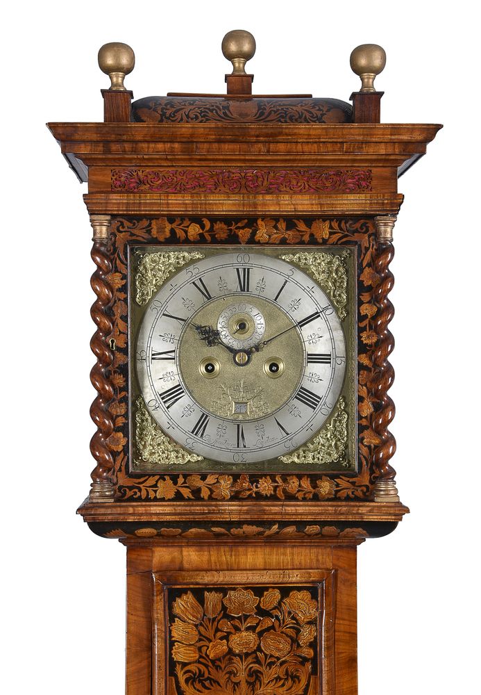 A walnut and floral marquetry eight-day longcase clock - Image 2 of 5