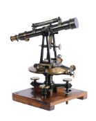 A German oxidised and lacquered brass theodolite