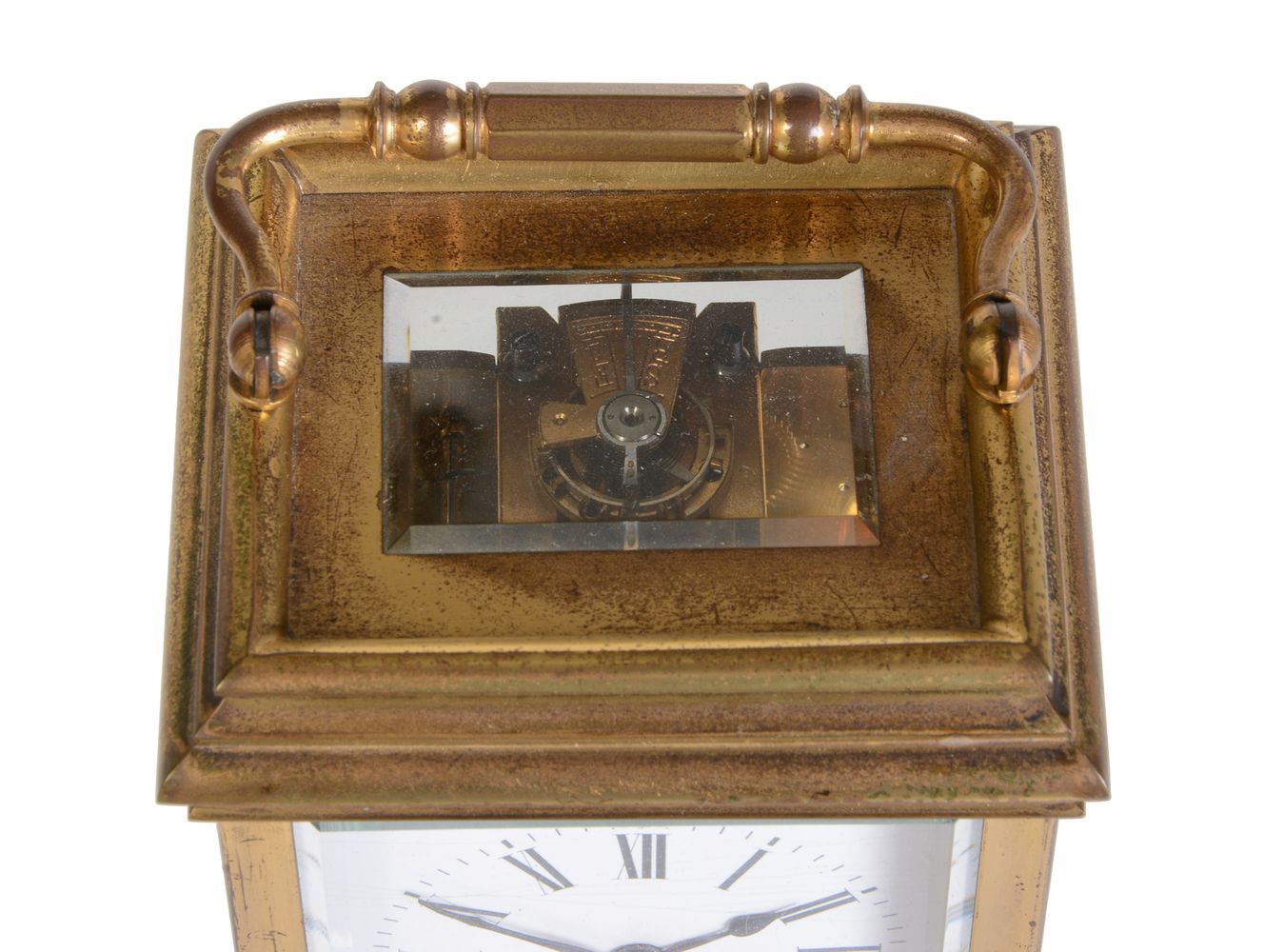 A French gilt brass carriage clock - Image 2 of 3