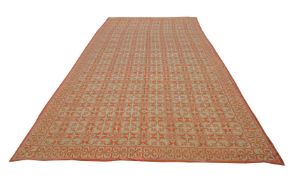 A European carpet, probably Spanish or Portuguese, in Cuenca style , the cream field decorated