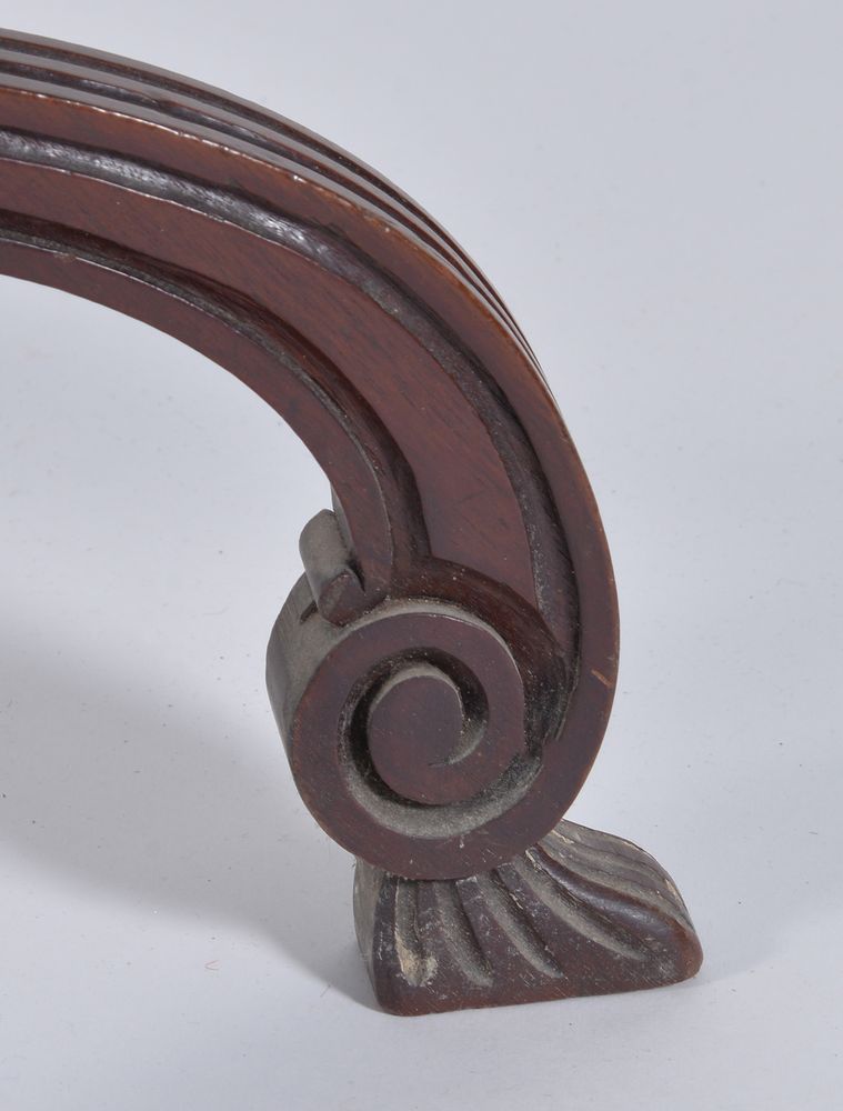 A pair of mahogany torcheres in George III style, 19th century, each with shaped square top above - Image 3 of 3