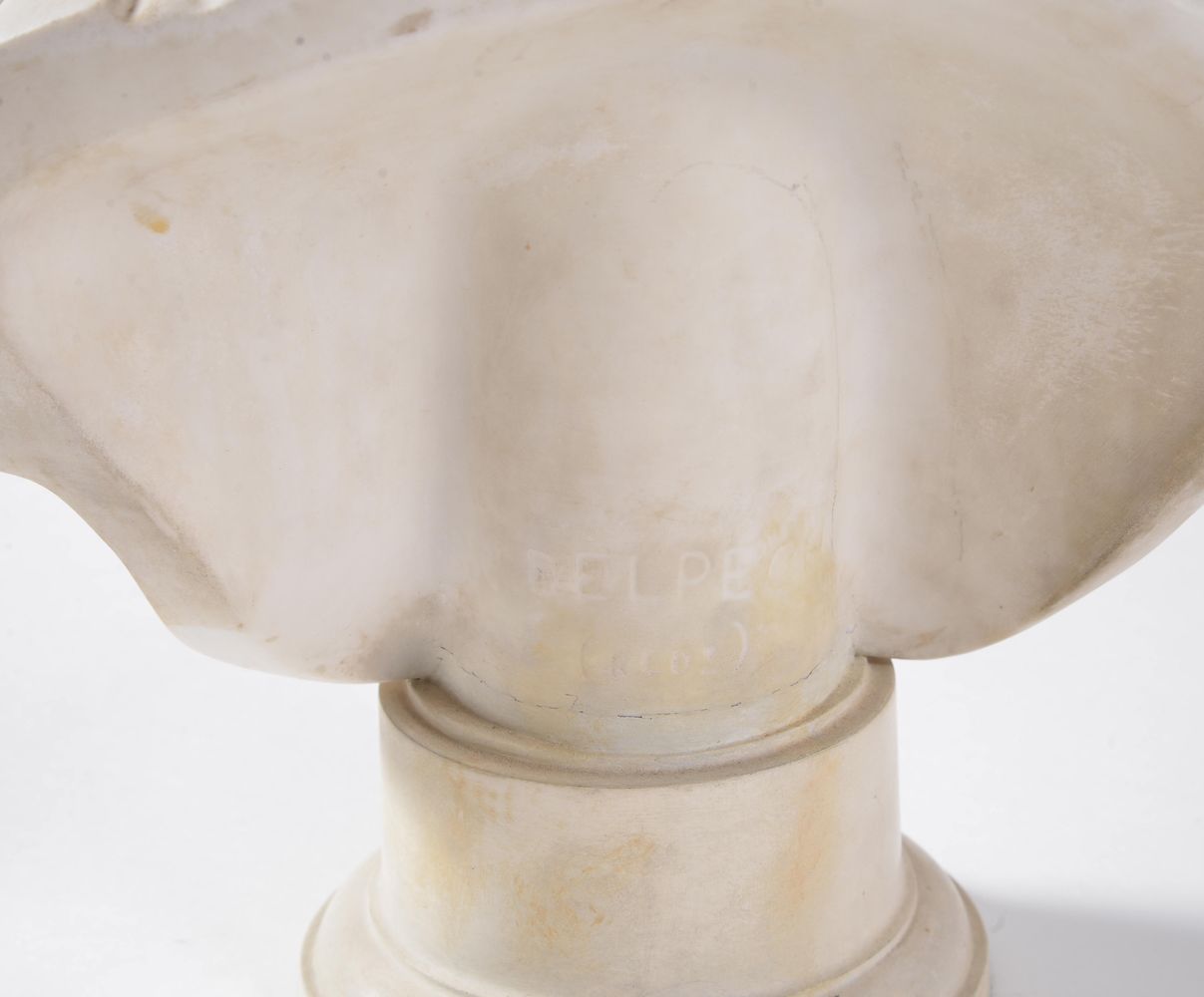 A Wedgwood parian bust of James Watt FRS (1736-1819), circa 1860, after E.W. Wyon, on socle base and - Image 3 of 3