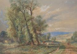 Attributed to William H. Brooke (British 1772-1880) Harrow-on-the-Hill Watercolour With Althorp