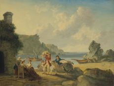 Julius Caesar Ibbetson (British 1759-1817) Orchard Bay, Isle of Wight Oil on canvas Signed and dated