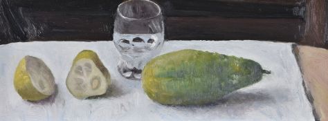 Richard Eurich (British 1903-1992), Cucumber with a glass