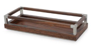 David Linley, an American walnut small rectangular galleried tray