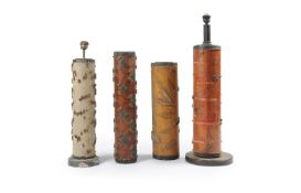 Four fabric rollers