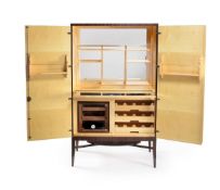 An English bespoke coromandel cocktail cabinet