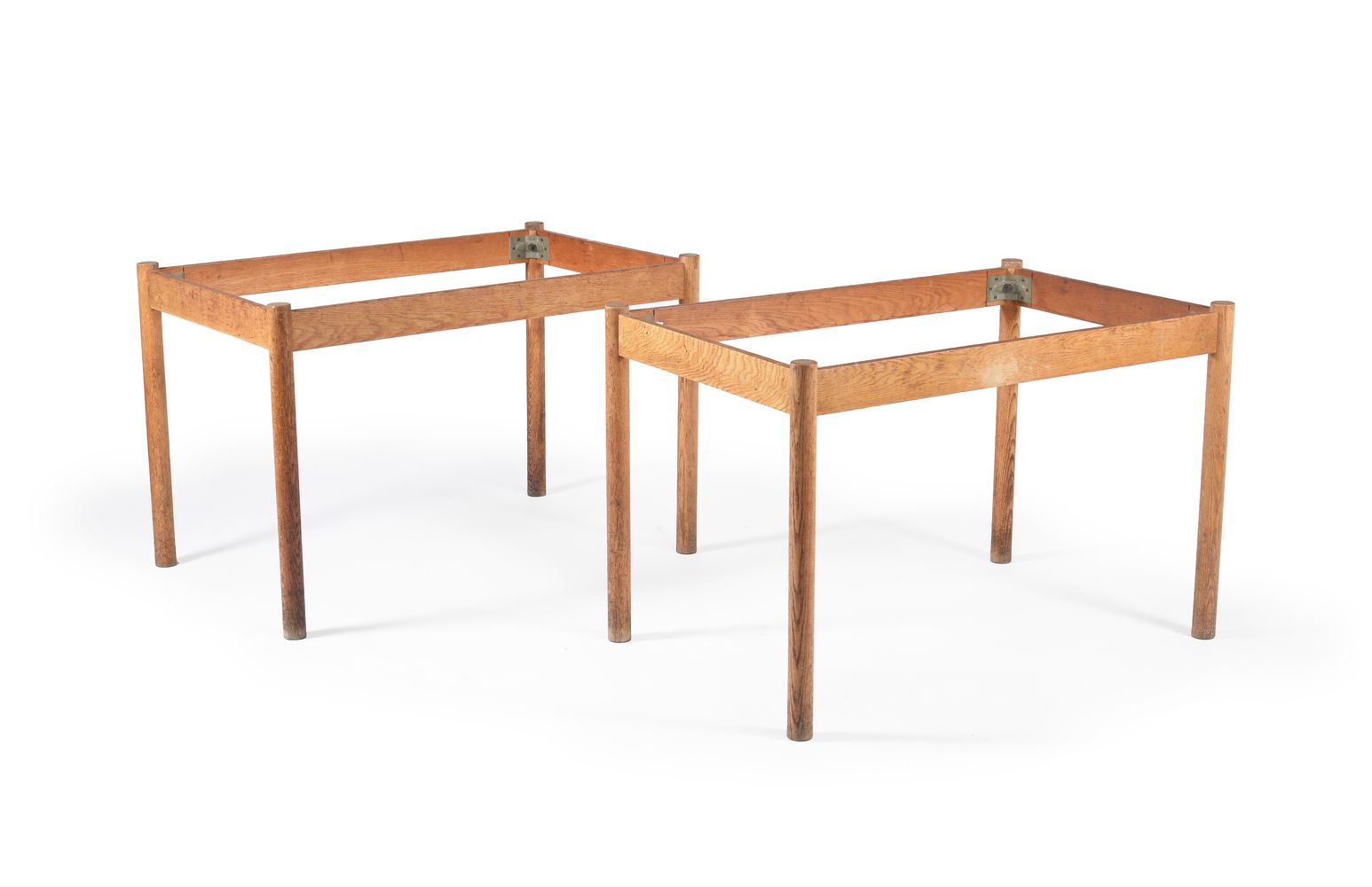 FDB Møbler, Denmark, two square tables and two rectangular bases only - Image 2 of 4