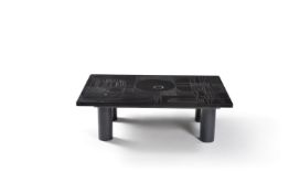 Nerone and Patuzzi, NP2, a coffee table with a black slate top