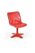 Yrjö Kukkapuro for Haimi, a red leather upholstered desk chair