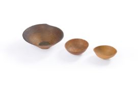 Jim Partridge (b. 1953), a laminated wood bowl of conical form