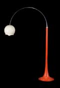 A steel arc lamp