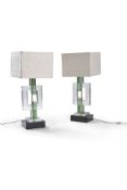 A pair of Murano glass table lamps