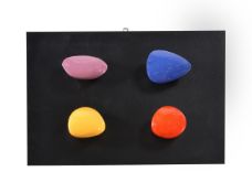 Italian School, circa 1960, a set of four multicoloured coat hooks