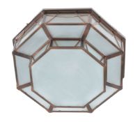 An octagonal ceiling light