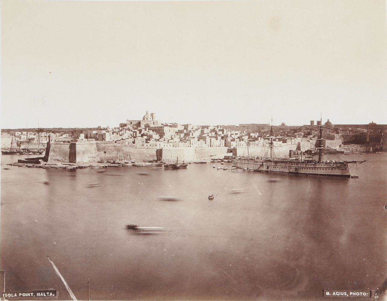 A composed set of five commercial sepia photographs of Malta - Image 2 of 7