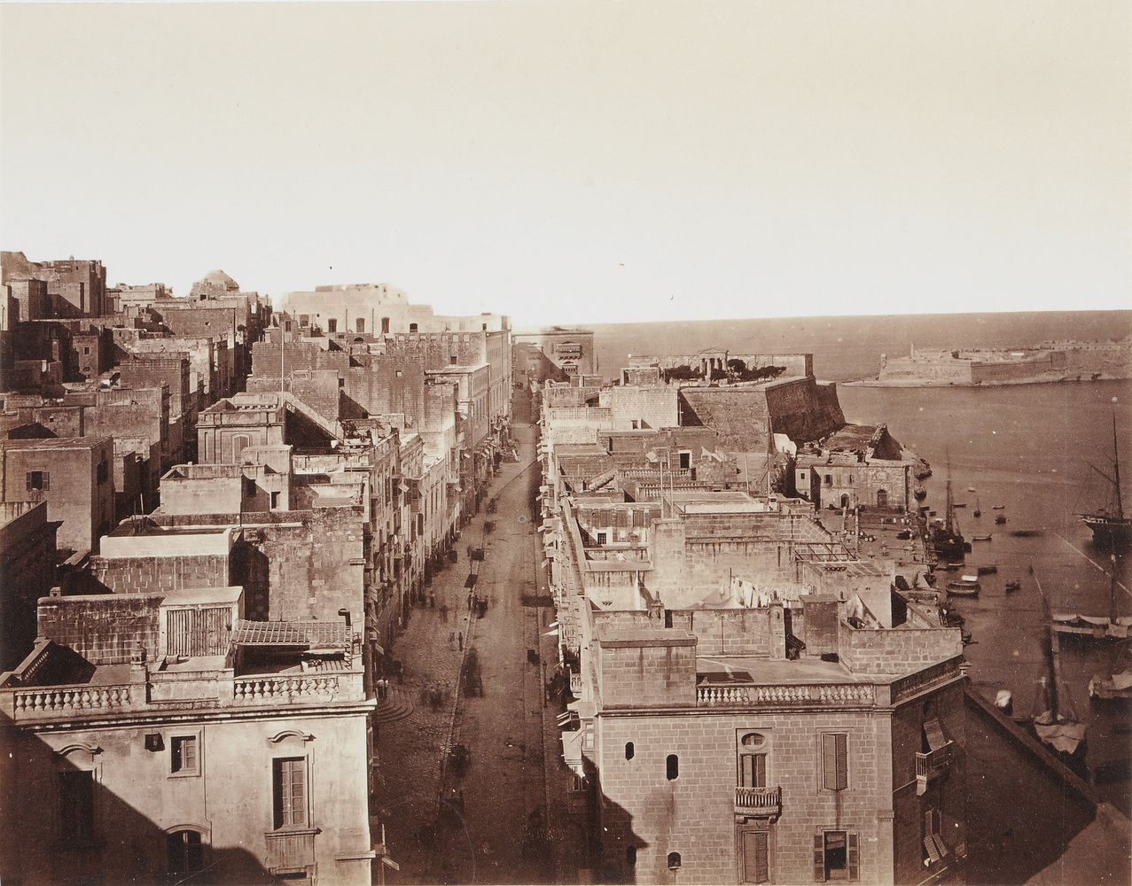 A composed set of five commercial sepia photographs of Malta - Image 5 of 7