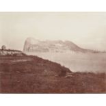 A set of three commercial sepia photographs of Gibraltar