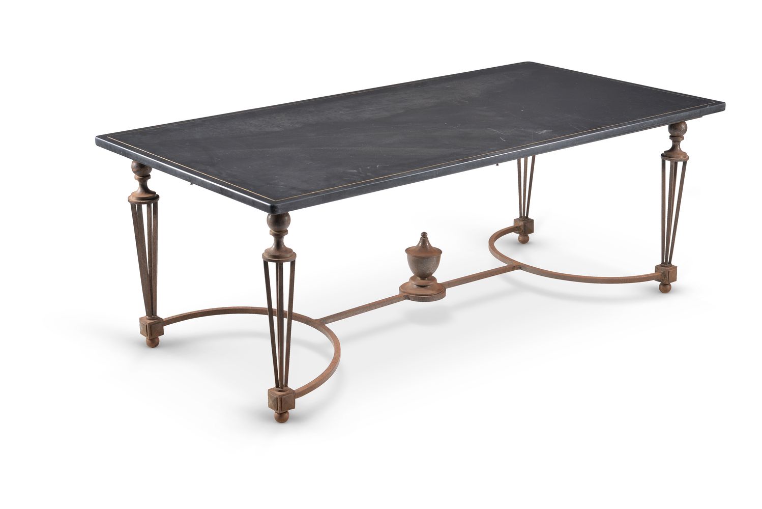 Gilbert Poillerat (attributed), a French iron dining table and chairs - Image 2 of 2