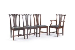 A set of eight mahogany dining chairs in George III style