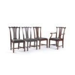 A set of eight mahogany dining chairs in George III style