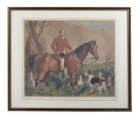 After Francis Grant (British 1803-1878)A huntsman on his horse with his hounds