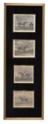 A set of 16 small coloured lithographs of racehorses